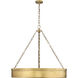 Anders LED 33 inch Rubbed Brass Chandelier Ceiling Light
