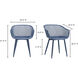 Piazza Blue Outdoor Chair, Set of 2