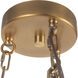 Cortez 24.88 inch Vintage Brass Chandelier Ceiling Light