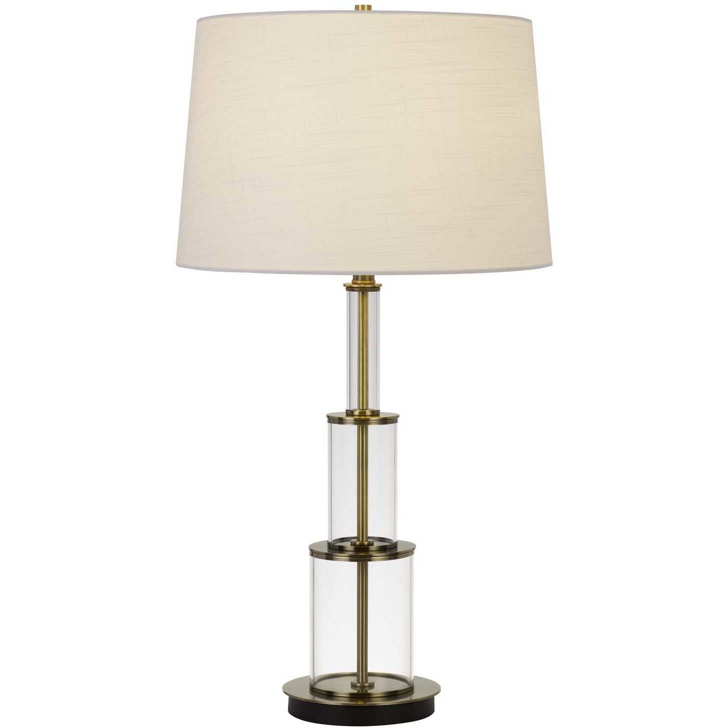Brest 43 inch 150 watt Antique Brass Table Lamp Portable Light, Pyramid