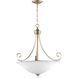 Bryant 4 Light 27.5 inch Aged Silver Leaf Pendant Ceiling Light, Satin Opal