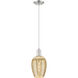 Preston 1 Light 6.25 inch Brushed Satin Nickel Mini Pendant Ceiling Light in Mercury Glass