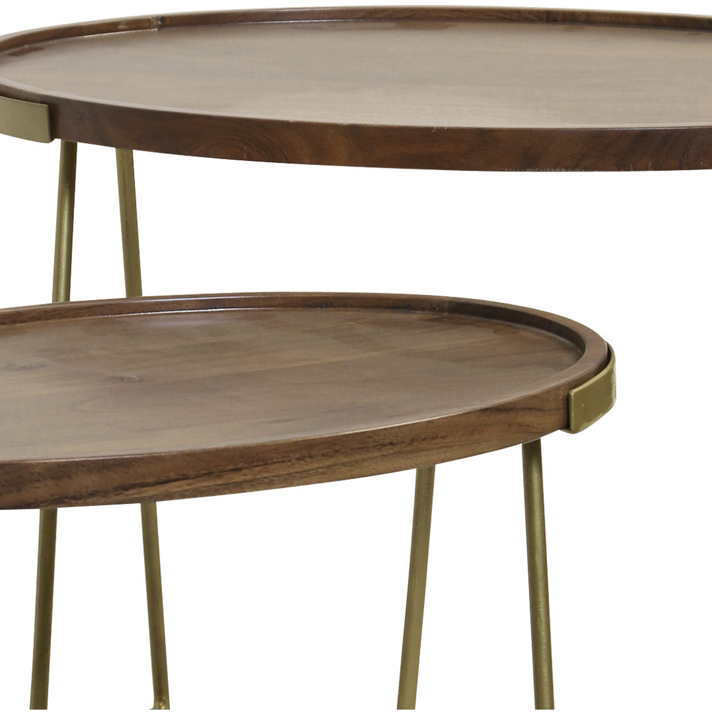 Atelier Honey Brown and Warm Gold Nesting Side Table