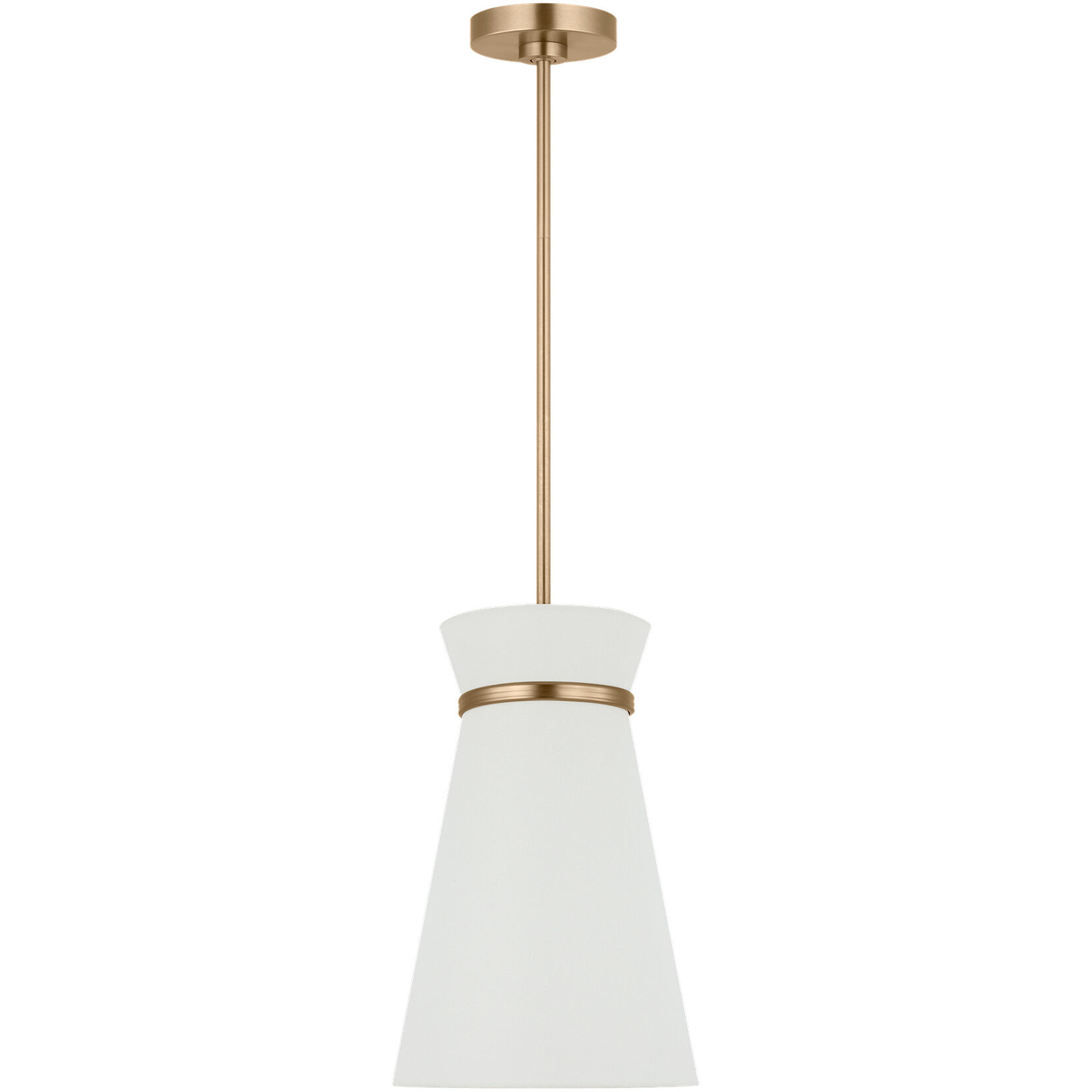 Fynn LED 9.75 inch Satin Brass Pendant Ceiling Light