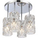 Forma de Crystal 4 Light 13.75 inch Polished Chrome Semi Flush Mount Ceiling Light