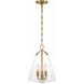 Voss 3 Light 11 inch Luxe Gold Pendant Ceiling Light