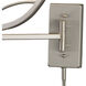 Elysburg 24 inch 150 watt Satin Nickel Swingarm Sconce Wall Light