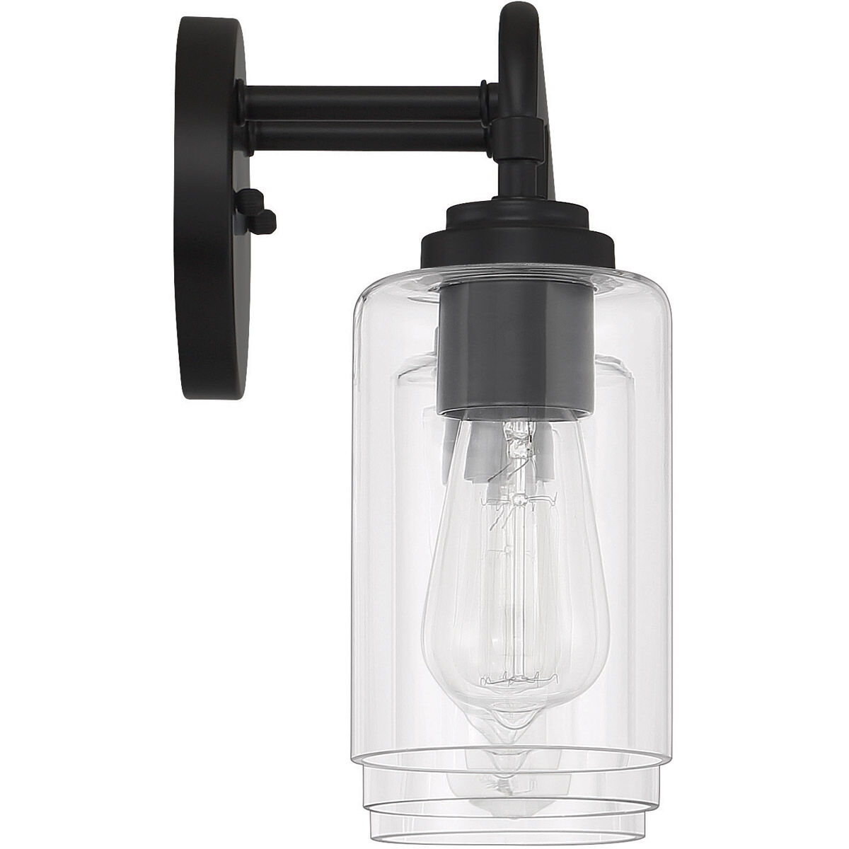 Stowe 3 Light 22 inch Flat Black Vanity Light Wall Light