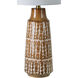 Tereva 26.75 inch 100 watt Taupe and Off-White Table Lamp Portable Light