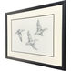 Mallard Duck Sketch Black and Beige and Gray Framed Art
