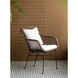 Palapa Black and Natural and White Armchair, With Cushion