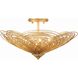 Doral 3 Light 19 inch Renaissance Gold Semi Flush Ceiling Light