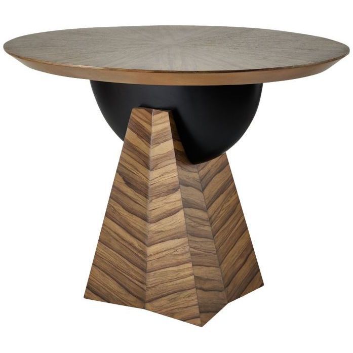 Dorette 42 X 33 inch Chateau Gray and Matte Black Entry Table