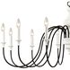 Val de Loire 12 Light 48 inch Textured White with Black Chandelier Ceiling Light