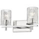 Grayson 2 Light 16 inch Chrome Vanity Wall Light