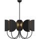 Alora Mood Seno 5 Light 32 inch Matte Black Chandelier Ceiling Light in Steel Shade