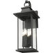 Tiberius 4 Light 24 inch Black Outdoor Wall Light
