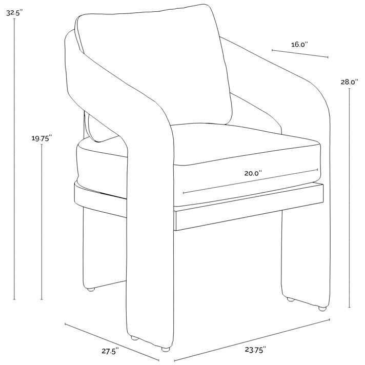 Pylos Black / Louis Cream Outdoor Dining Armchair