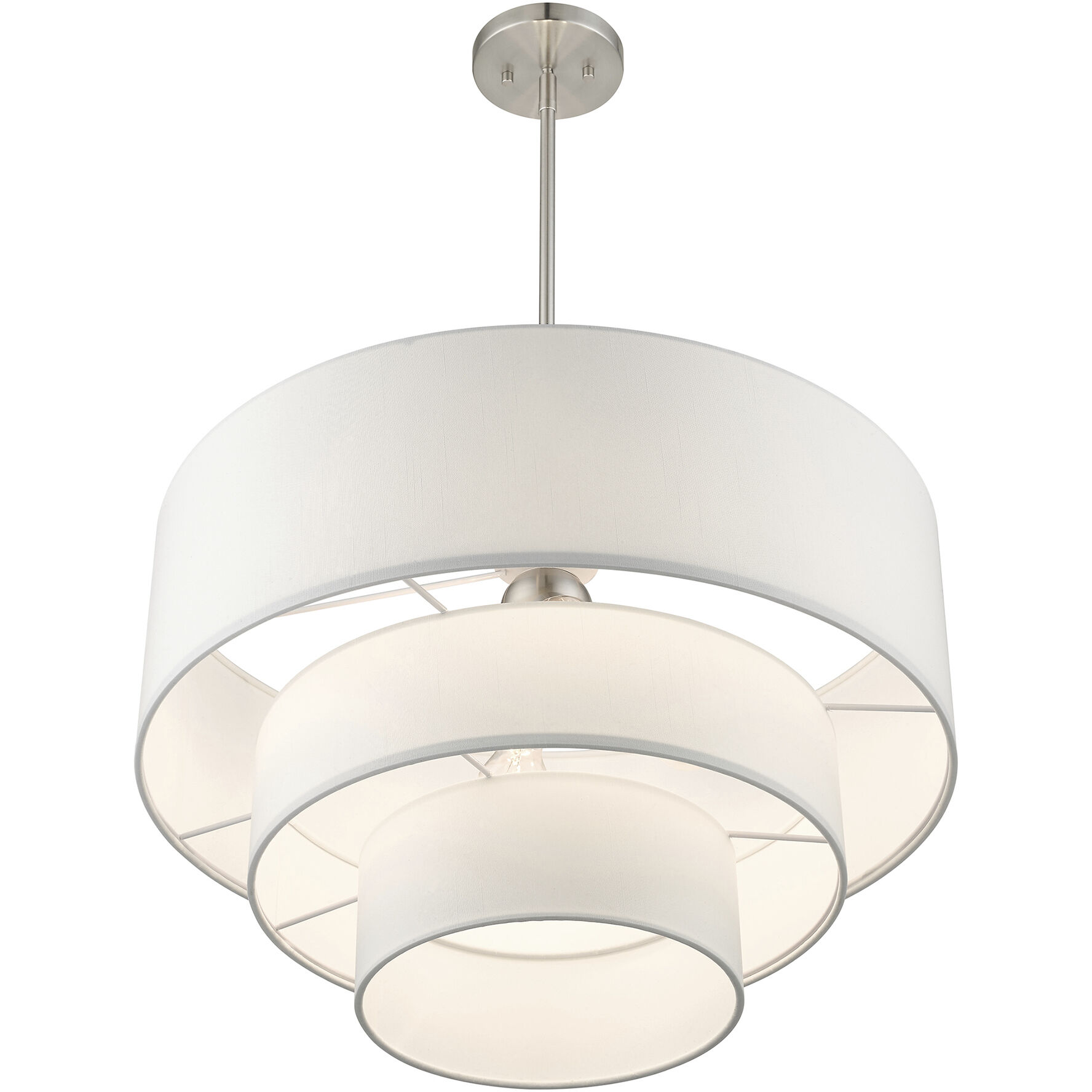 Carrington 4 Light 23 inch Brushed Nickel Pendant Chandelier Ceiling Light