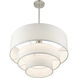 Carrington 4 Light 23 inch Brushed Nickel Pendant Chandelier Ceiling Light
