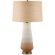 Geologie 28 inch 150 watt Beige/Pale Gray/Brown/Antique Brass Table Lamp Portable Light