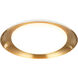 Lalonde LED 15 inch White Flush Mount Ceiling Light in White and Aged Gold Brass