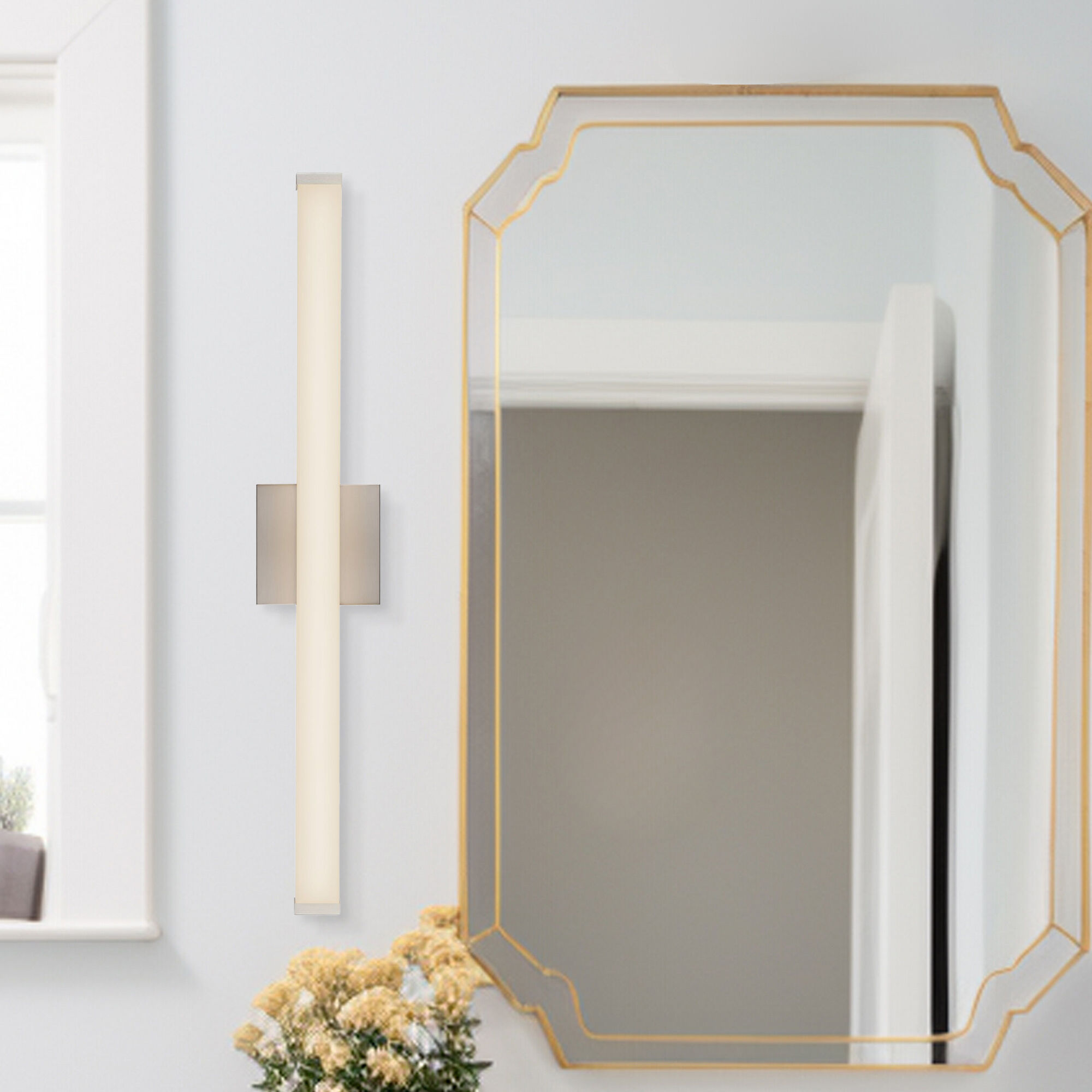 Geri 2 inch Brushed Nickel ADA Wall Sconce Wall Light