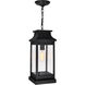 Milford 1 Light 7.25 inch Black Outdoor Hanging Light