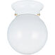 Tomkin 1 Light 6 inch White Flush Mount Ceiling Light