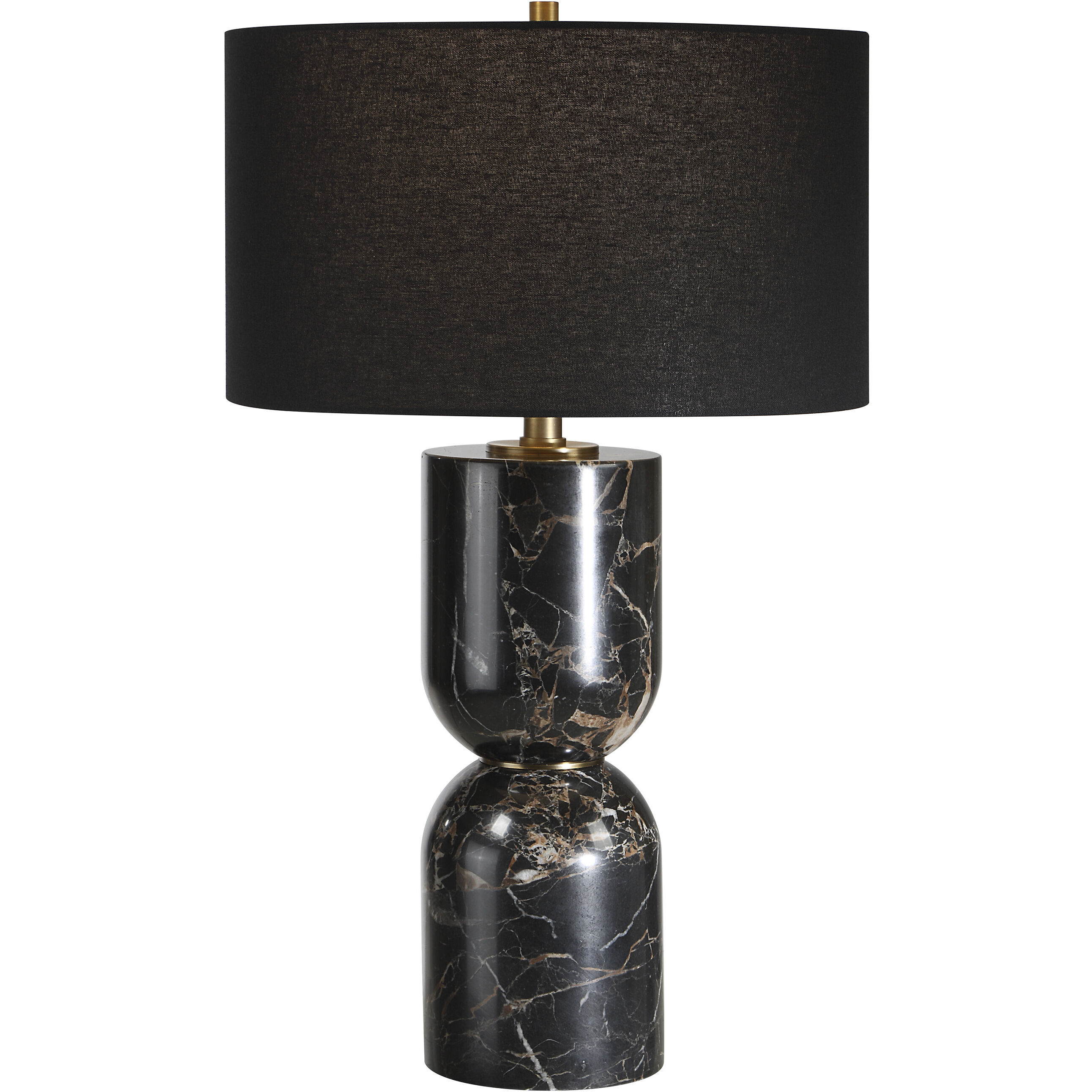 Enri 27 inch Black Marble Table Lamp Portable Light