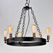 Noble 6 Light 26 inch Black/Natural Aged Brass Chandelier Ceiling Light in Medium Base