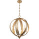 Atlas 6 Light 24 inch Grecian Gold Pendant Ceiling Light