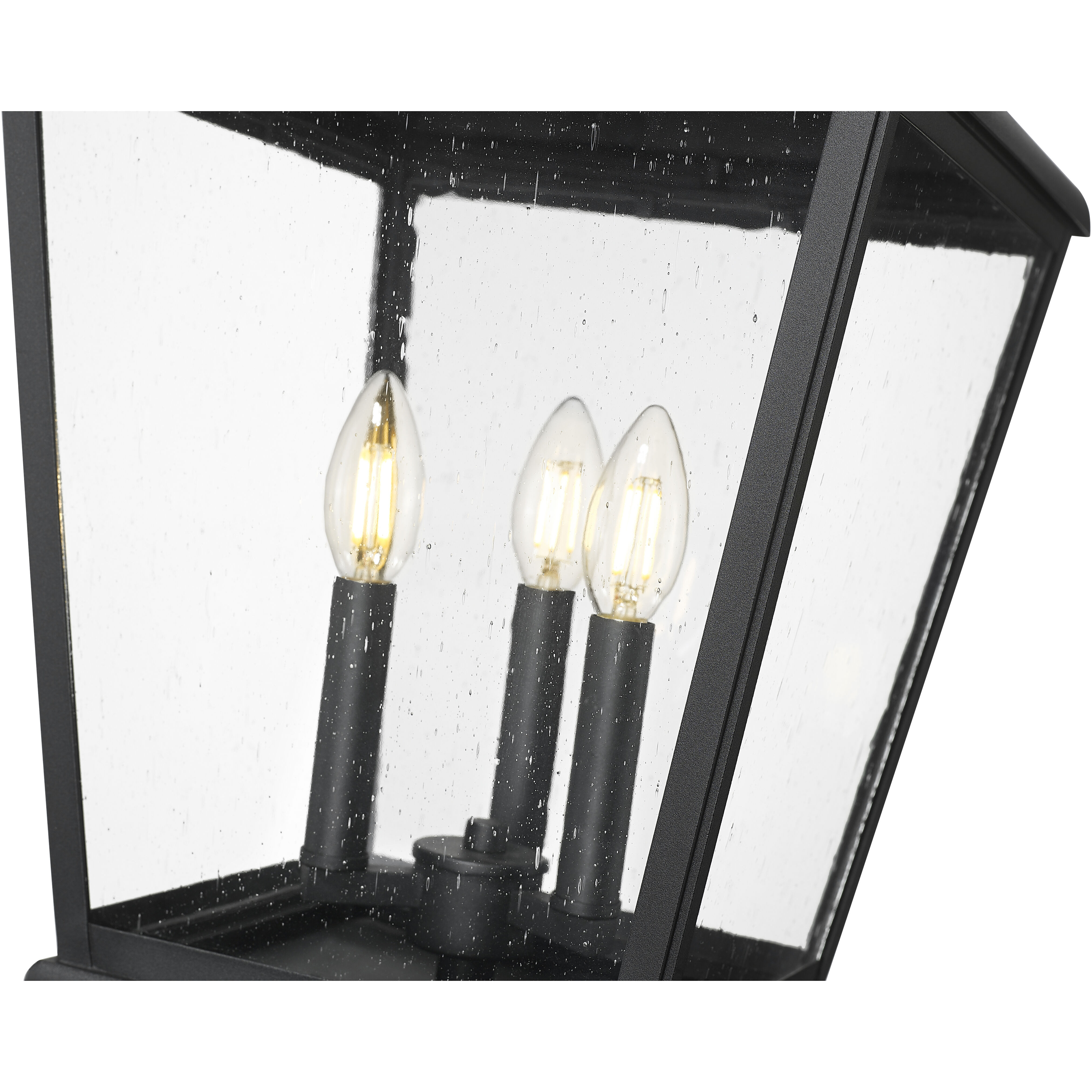 Raphael 3 Light 122 inch Sand Black Outdoor Post Mounted Fixture in Soft Sand Black