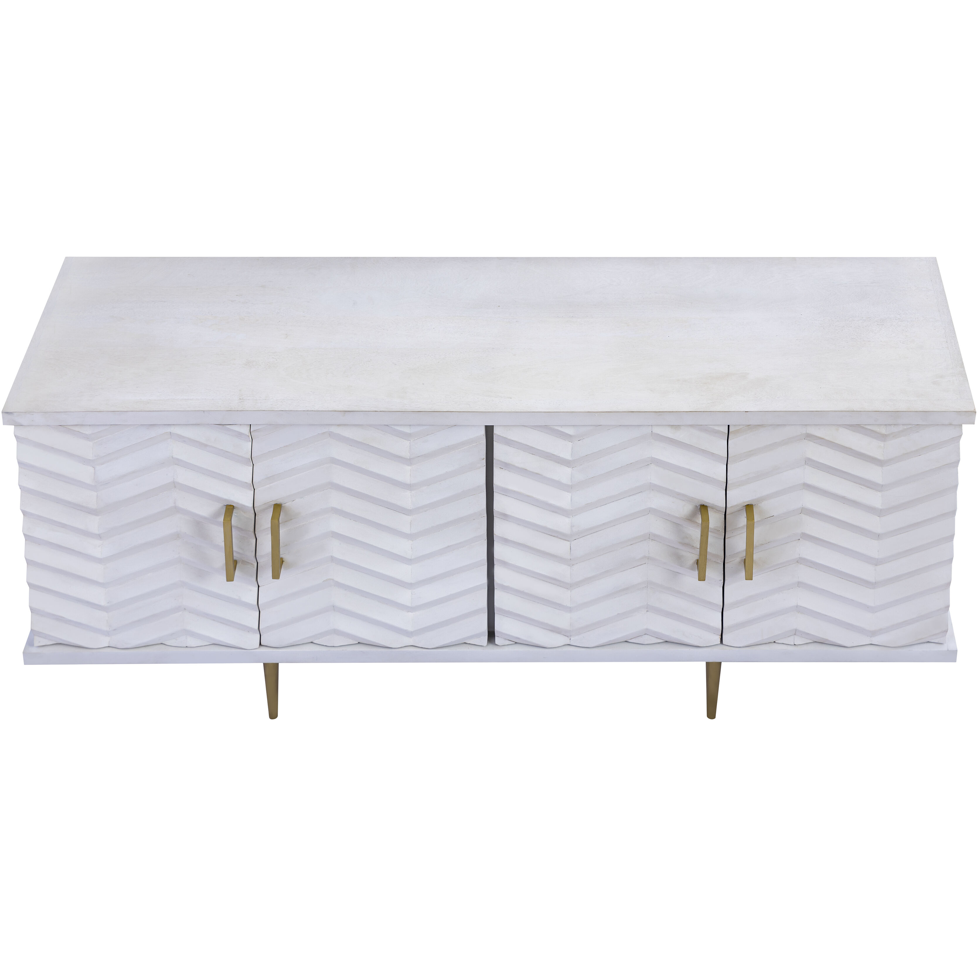 Brendle Whitewash with Gold Credenza