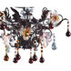 Cristallo Fiore 3 Light 19 inch Deep Rust Semi Flush Mount Ceiling Light