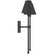 Jefferson 2 Light 16 inch Matte Black Wall Sconce Wall Light