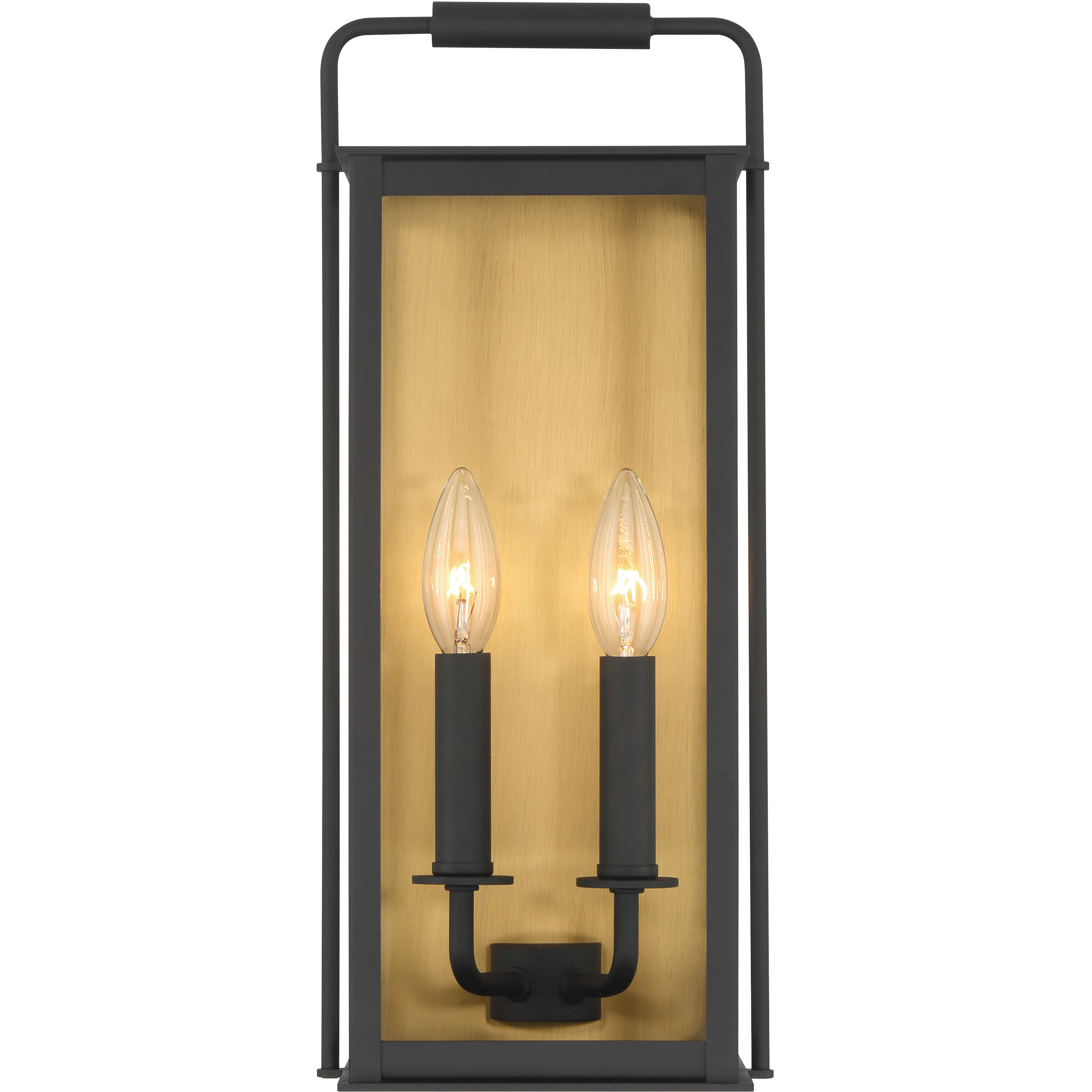 Aberdeen 2 Light 16.5 inch Sand Coal Black and Legacy Brass Outdoor Wall Sconce