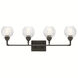 Niles 4 Light 33 inch Olde Bronze Wall Mt Bath 4 Arm Wall Light