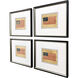 American Flags Blue and Red Framed Art
