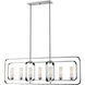 Aideen 7 Light 42.25 inch Chrome Linear Chandelier Ceiling Light