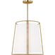 Drew & Jonathan Cortes 2 Light 18 inch Satin Brass Hanging Shade Pendant Ceiling Light