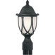 Capella 1 Light 19 inch Black Outdoor Post Lantern