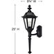 Estate Series Manor House LED 25 inch Black Outdoor Wall Mount Lantern, Small