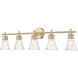 Belle 5 Light 42 inch Modern Gold Bath Vanity Light Wall Light