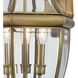 Ashford 3 Light 12 inch Antique Brass Outdoor Wall Sconce