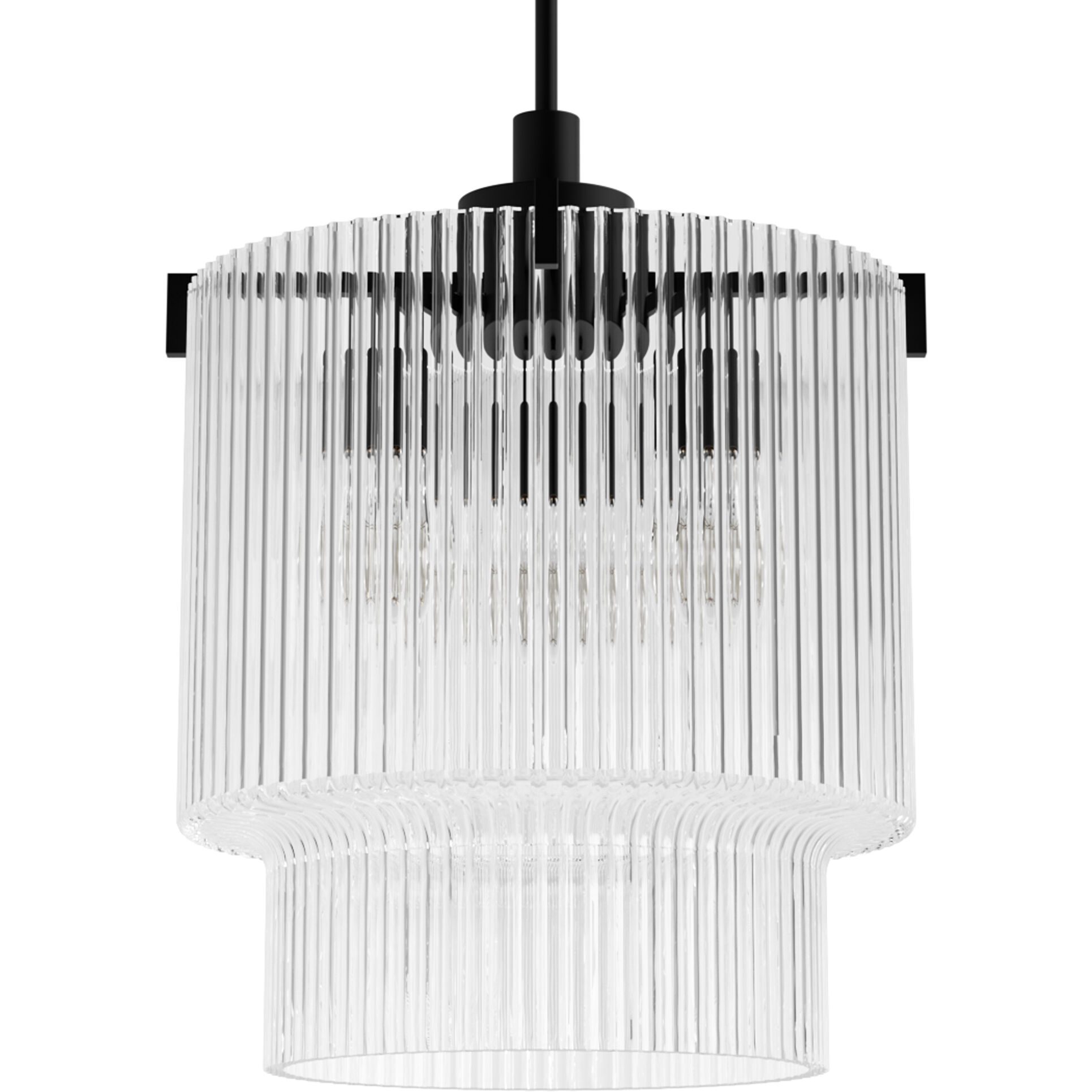 Ontario 3 Light 17.1 inch Matte Black Pendant Ceiling Light, Large