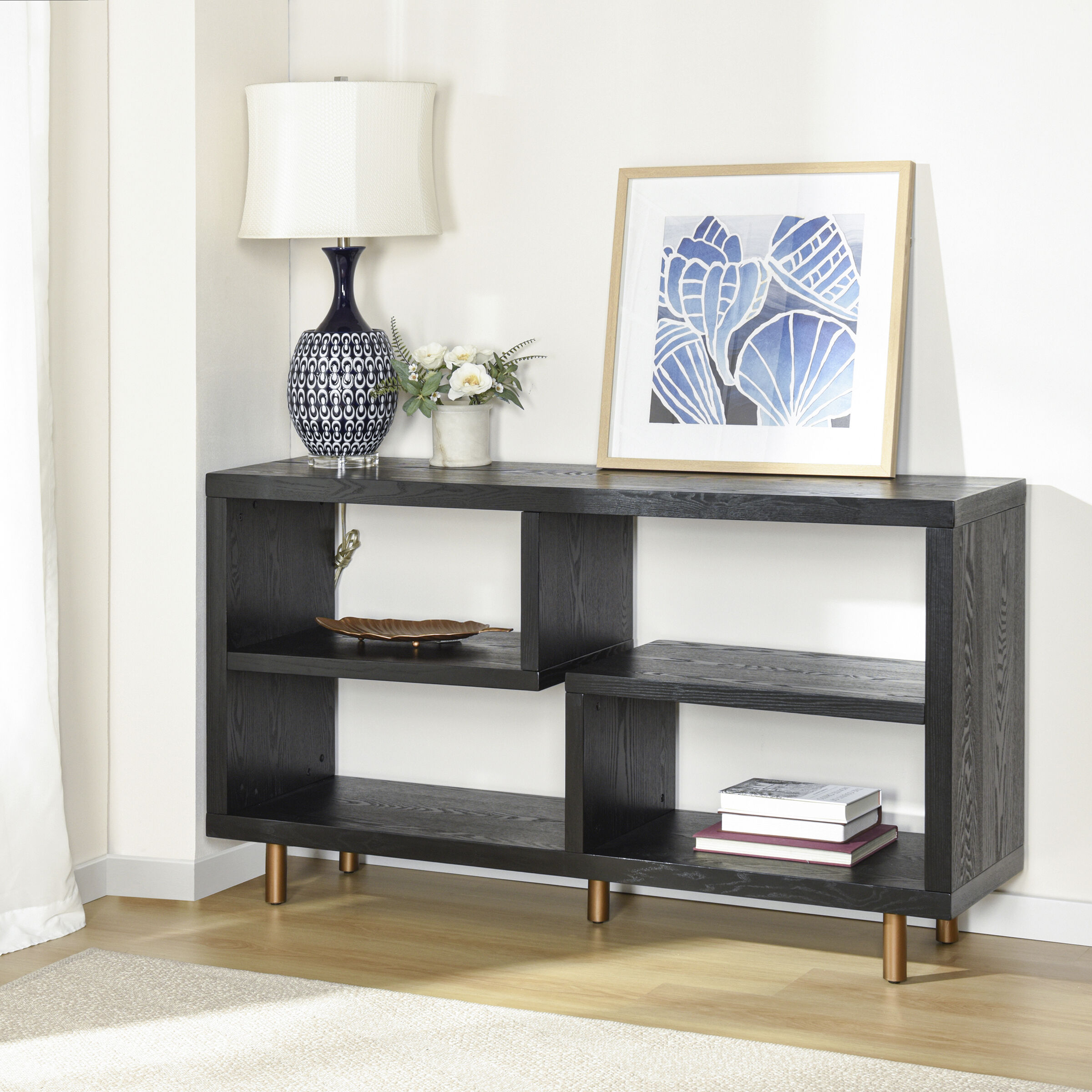 Norman Wyatt Home 60 X 15.8 inch Ebony Woodgrain Console
