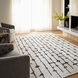 Contemporary Luxe 36 X 24 inch Black/White Rug in 2 x 3