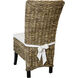 Reagan Natural and Cream and Espresso Brown Side Chair