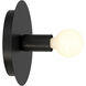 Union 1 Light 6 inch Matte Black Wall Sconce Wall Light